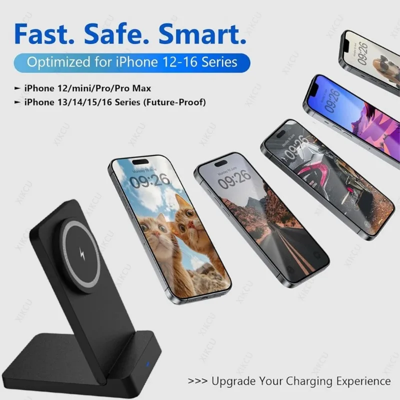 Fast Charging Magnetic Wireless Charger Stand Intelligent Heat Dissipation For Magsafe iPhone 17 16 15 14 13 12 Pro Max Android photo 4