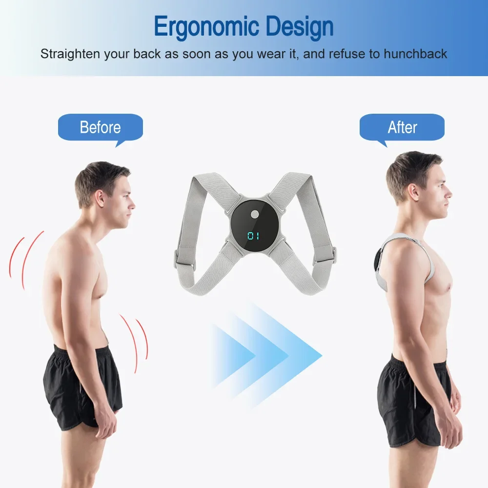 Smart Posture Corrector Vibration Reminder Anti Hunchback For Adult Child Smart Posture Belt photo 4