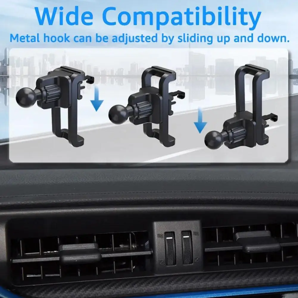 1pcs Black Car Air Vent Clip Mount Base for Car Mobile Phone Holder Car Air Outlet Hook Stand for Cellphone GPS Bracket photo 3