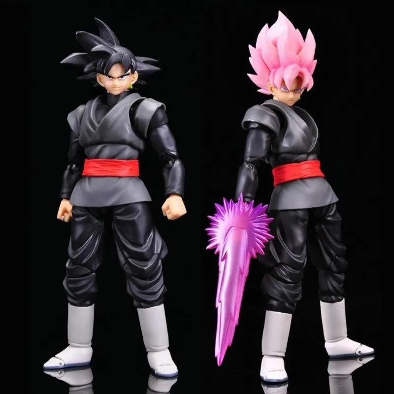 KO SHF Dragon Ball Goku Black Zamasu Goku Super Saiyan Rose Goku Articulated Action Figure Full Accessories Anime Model Toy Gift photo 1