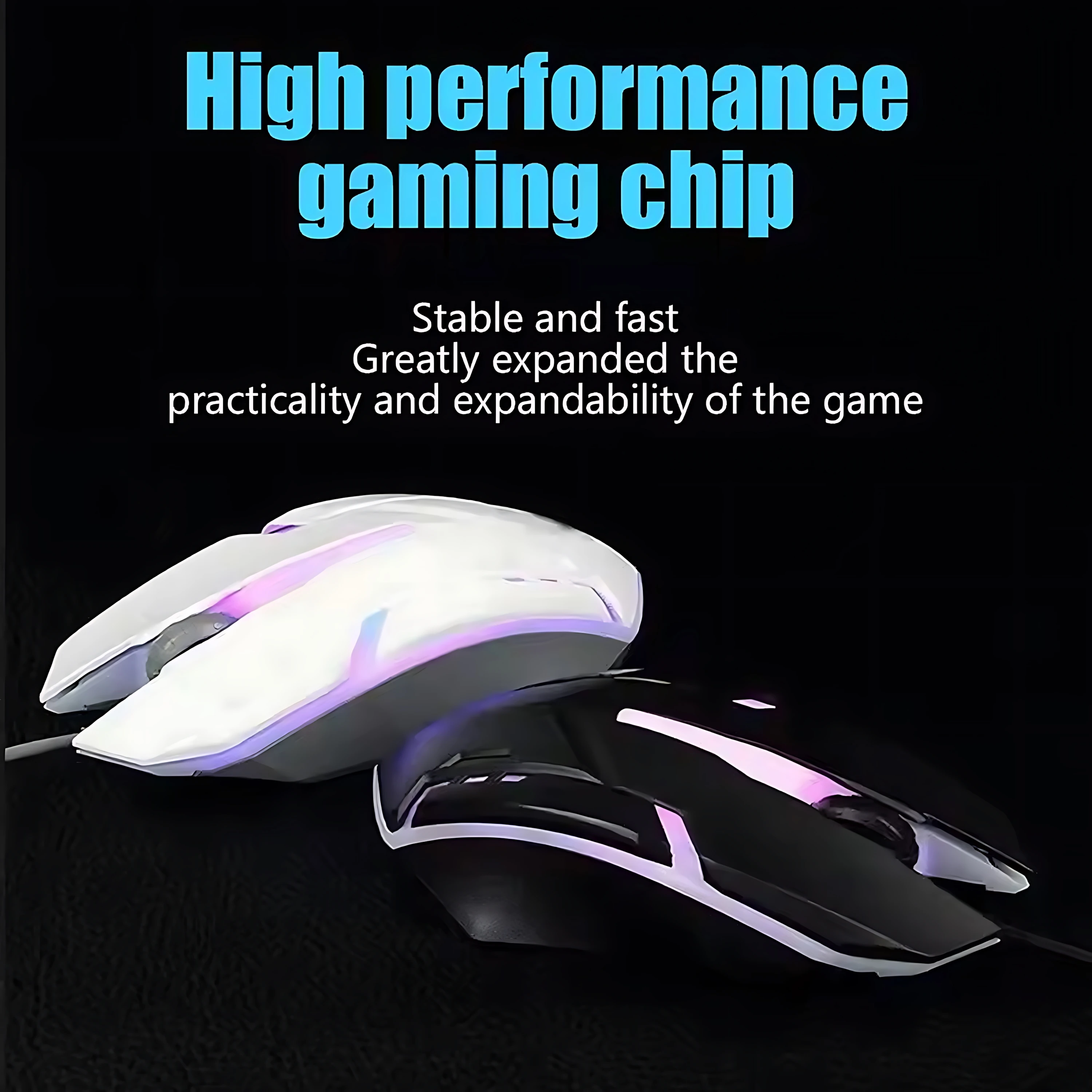Rainbow Backlit Wired Keyboard and Mouse,Floating Keycap Strong, Wear-resistant, Comfortable Feel Keyboard for Business Office photo 4