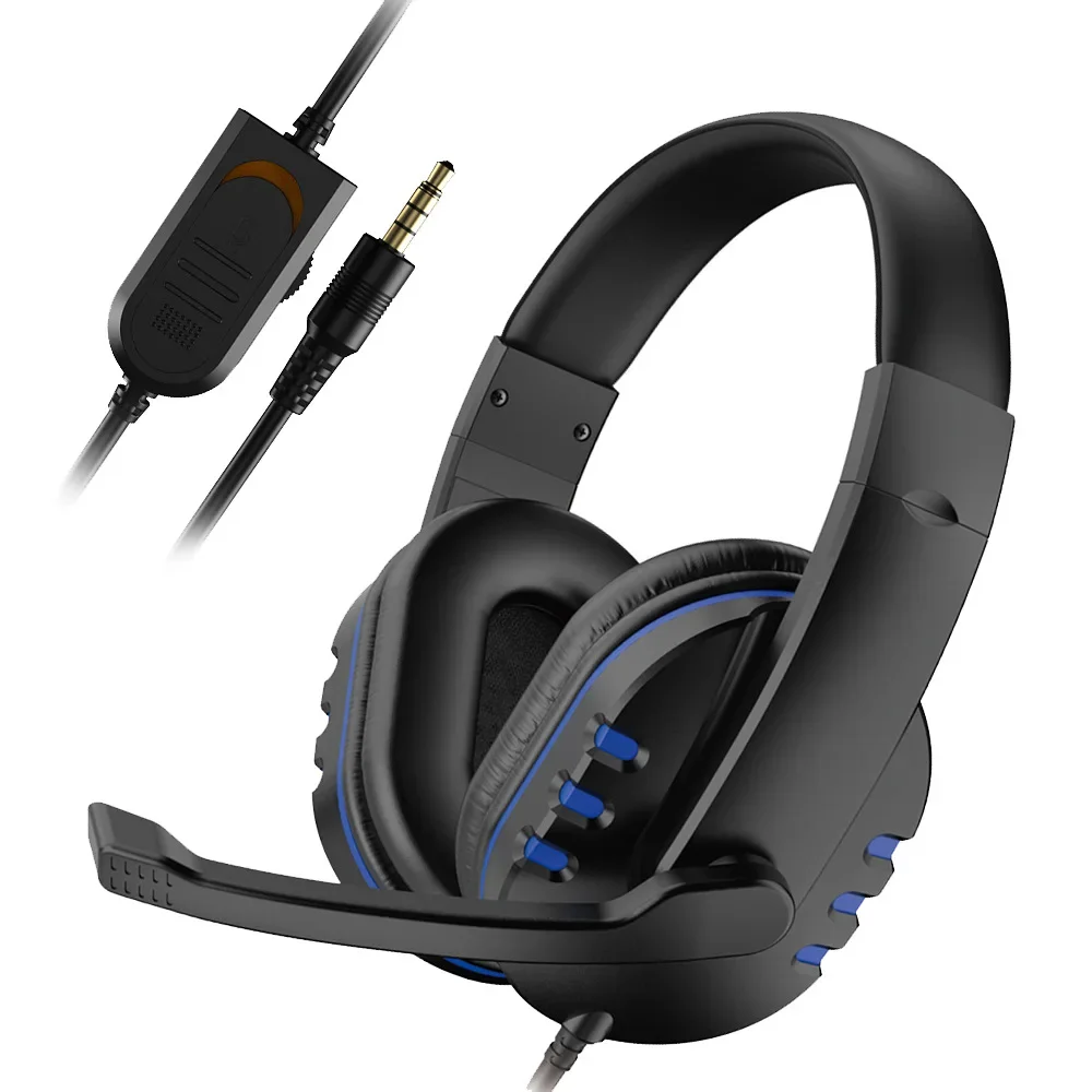 Gaming Headset 3.5mm Wired Over-Head Gamer Headphone With Microphone Volume Control Gamer Earphone Headset For Xbox PS4 PC photo 2
