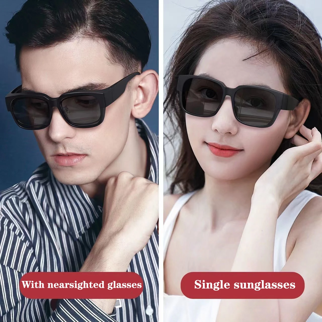 New Fashion Polarized Sunglasses Cover Over Myopia Prescription Glasses Portable Men Women Vintage Fishing Driving Eyewear photo 2