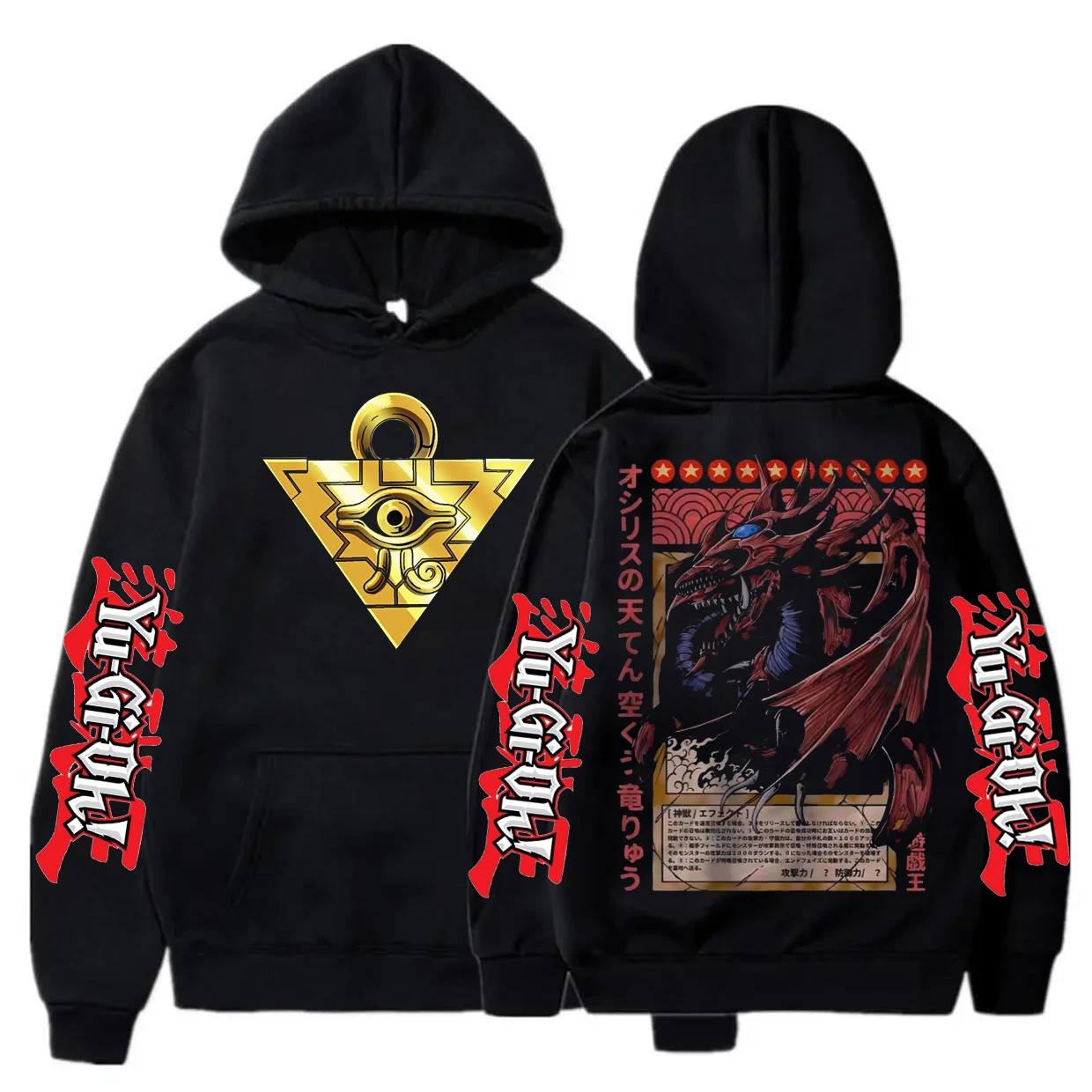 Anime Yu Gi Oh Slifer the Sky Dragon Graphic Hoodies Vintage Oversized Hooded Cool Long Sleeves Cotton Hoodie Men Women Clothes photo 1