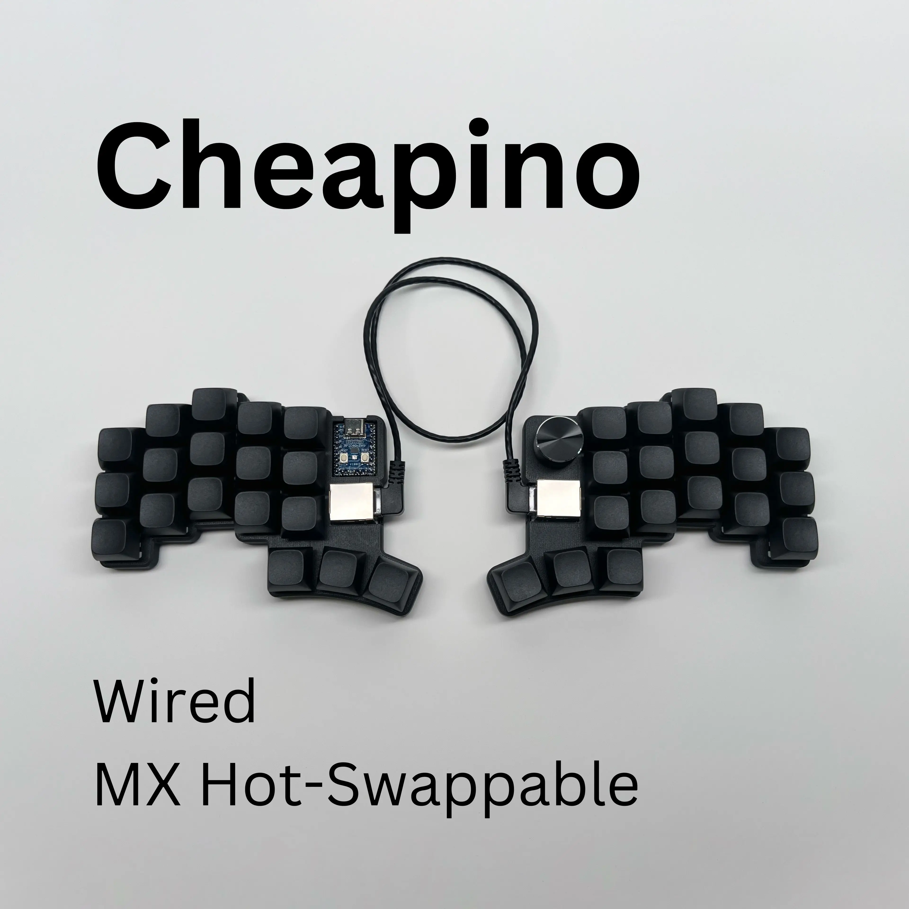 Cheapino V2 Split Keyboard - MX Silent Switches Wired QMK Firmware Vial Ergonomic Mechanical Keyboard Pre-soldered DIY Kit photo 1