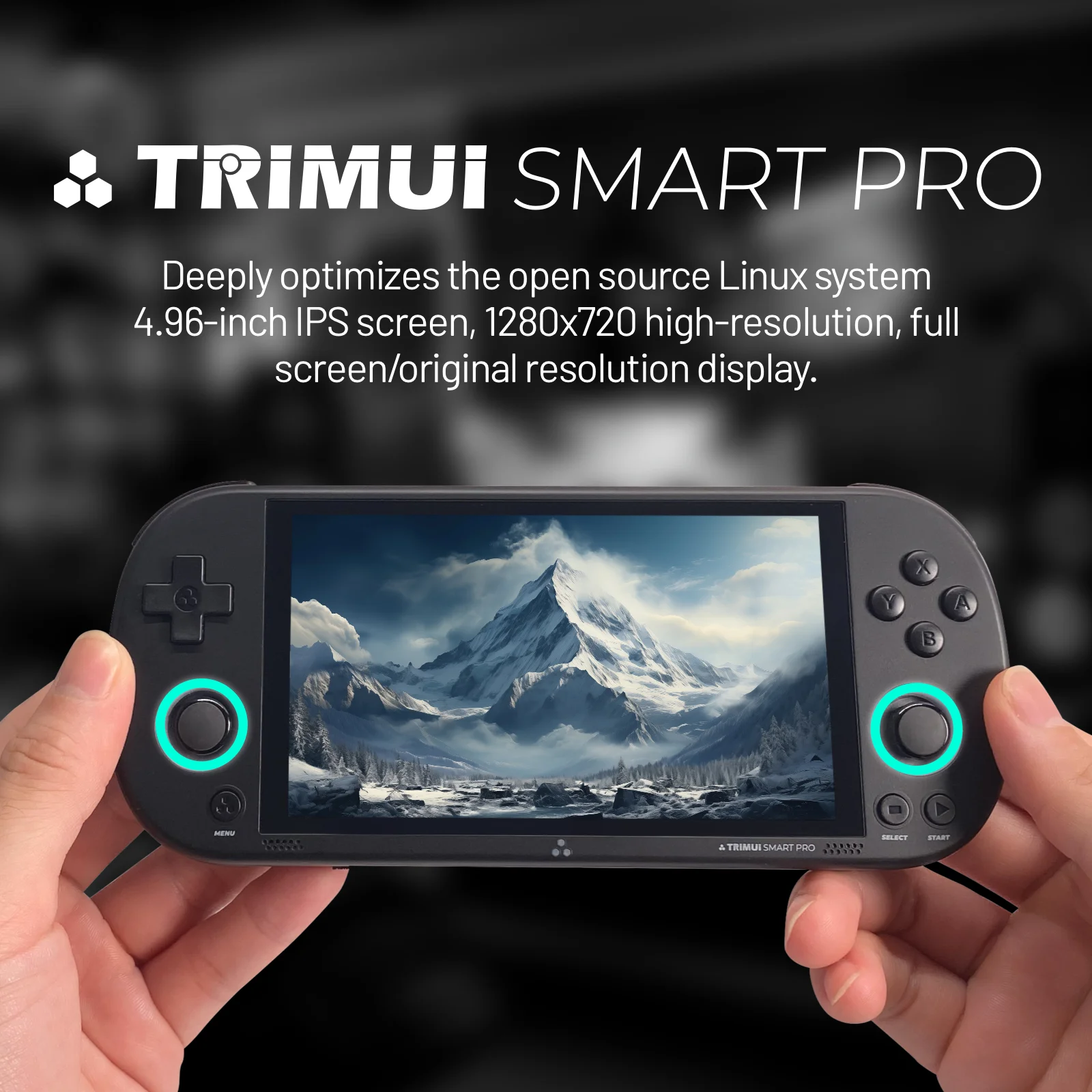 Trimui Smart Pro Handheld Game Console 4.96'' IPS Screen Linux System Joystick RGB Lighting Trimui Retro Video Game Console Gift photo 6