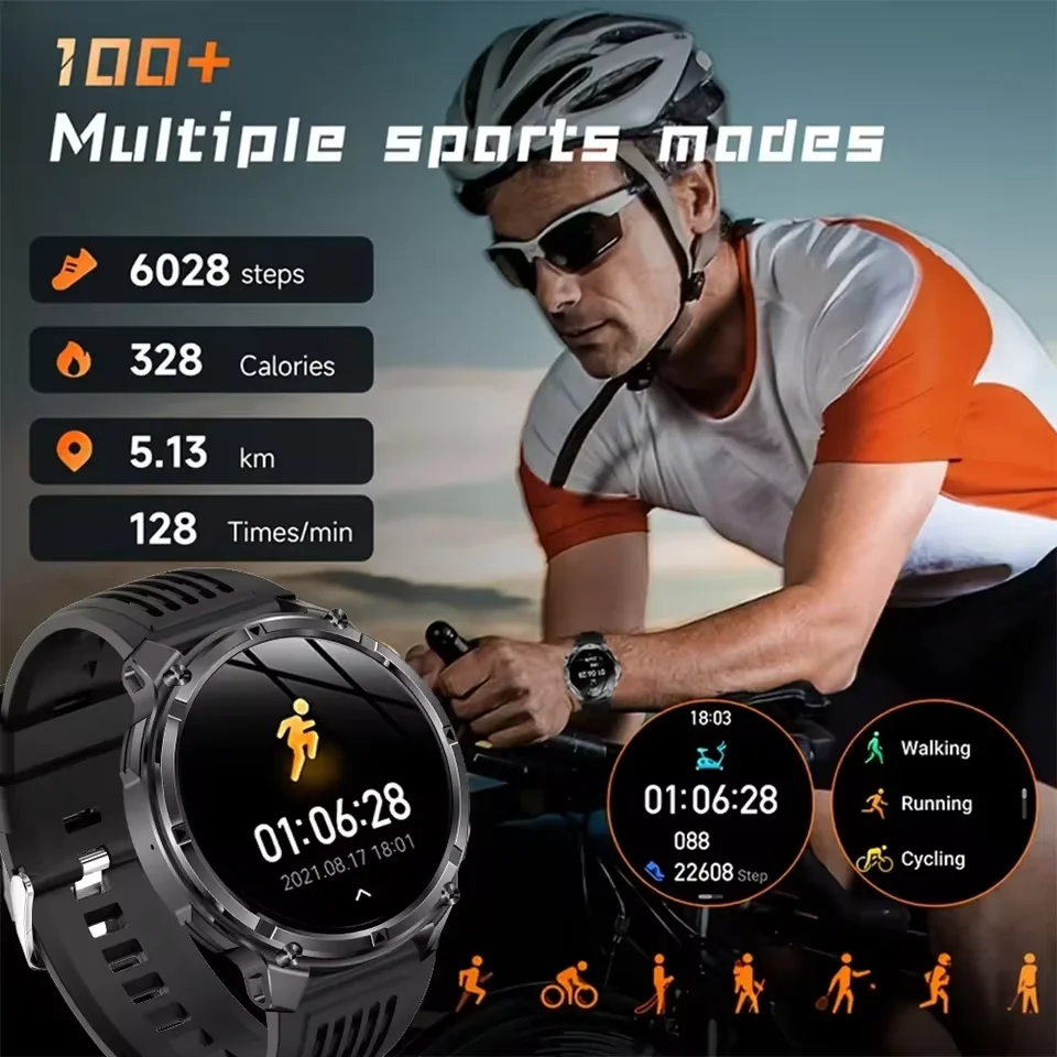 2026 New T-Rex3 Pro 1100mAh Battery Smart Watch GPS path 5ATM Waterproof Sports Run tracker Outdoors Compass Military Smartwatch photo 4