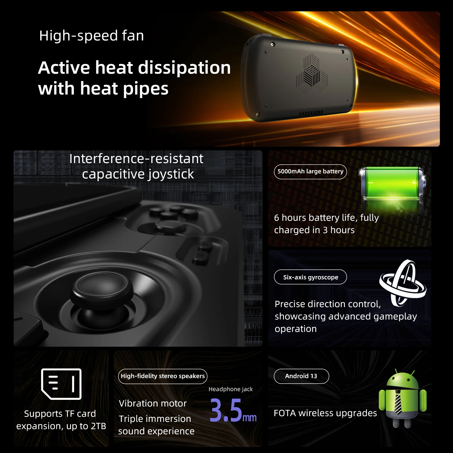 Anbernic RG Slide Retro Handheld Game Console 4.7" LTPS In-Cell Android Video Gaming Player Supports AI Assistant 1080p-Port Out photo 8
