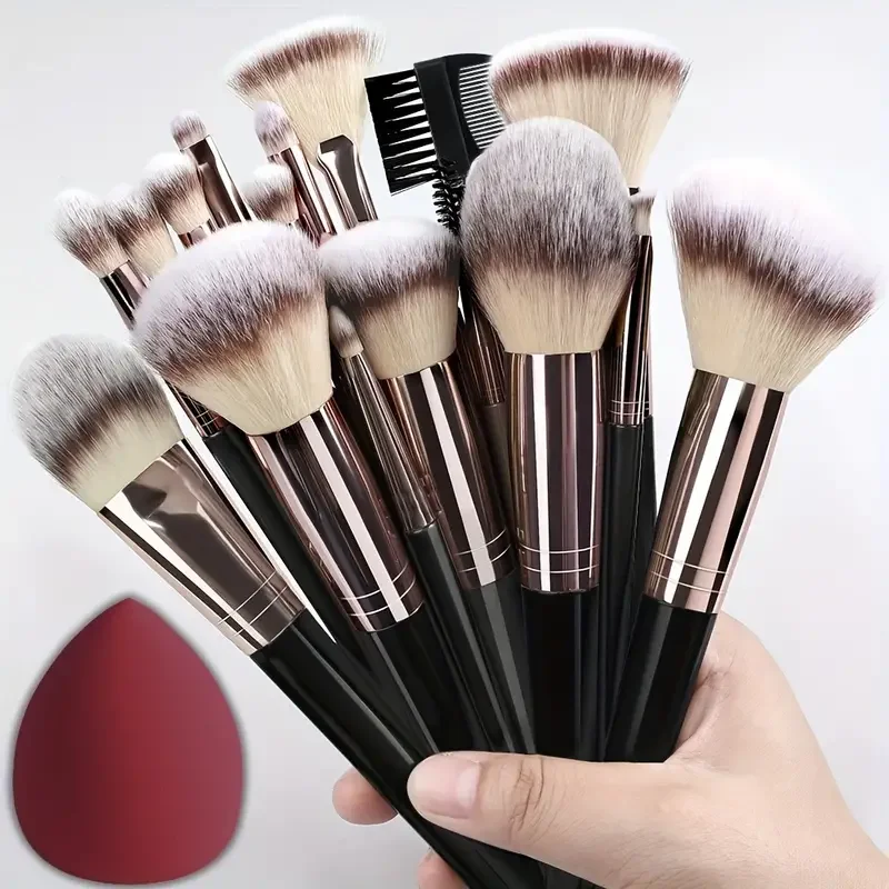 Professional 3/20PCS Makeup Brushes Set Soft Fluffy Eyeshadow Foundation Concealer Blending Blush Brush Kabuki Women Beauty Tool photo 1
