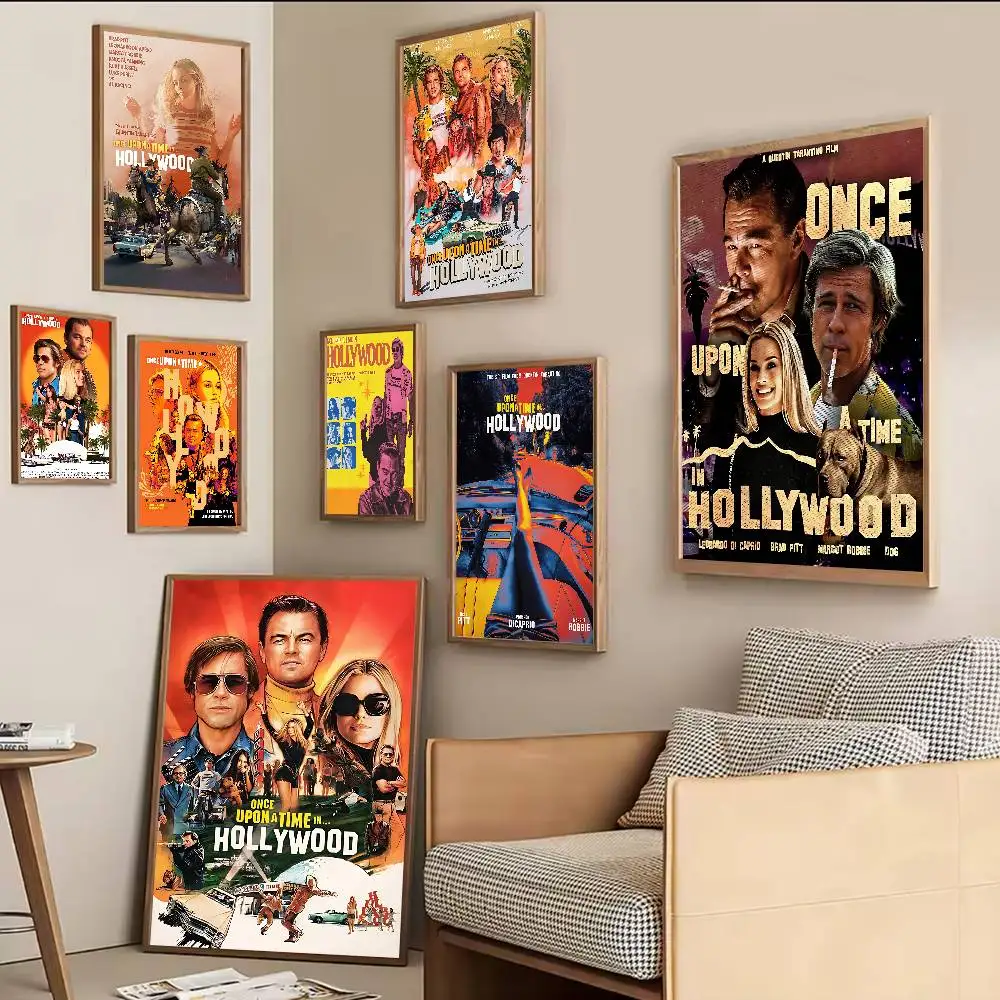 Movie Once Upon A Time In Hollywood Anime Posters Sticky HD Quality Wall Art Retro Posters for Home Kawaii Room Decor photo 3