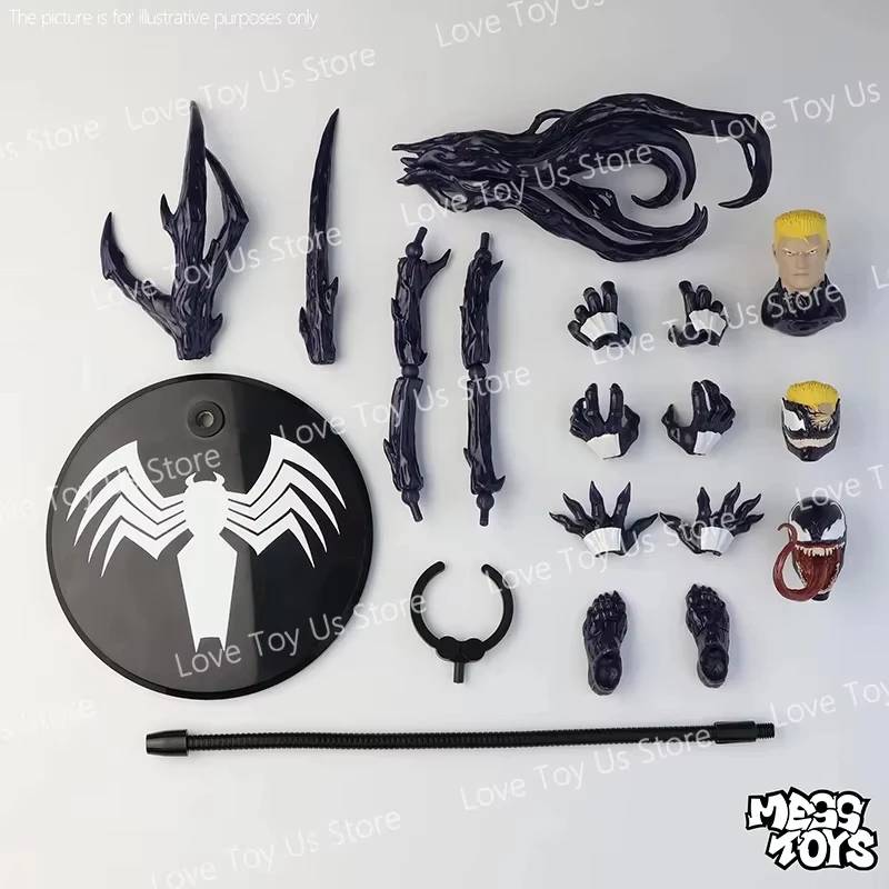 NEW Mess Toys Venom Lethal Neighbor Spider Man Symbiotic Black Suit Messtoys Spiderman Anime Action Figure Model Doll Gifts Toys photo 2