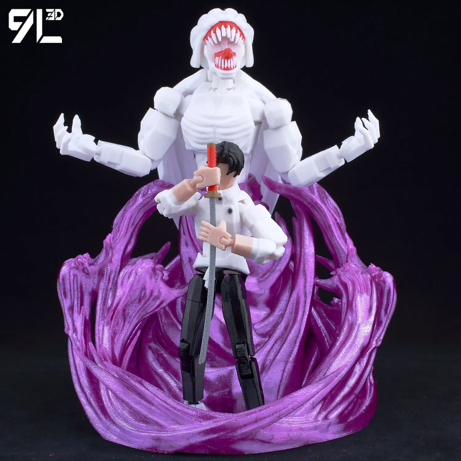 9L3D Printed Jujutsu Kaisen Mahoraga Figure Dummy13 Lucky13 Multi-Jointed Poseable Anime Model Collectible Toy Gift photo 2