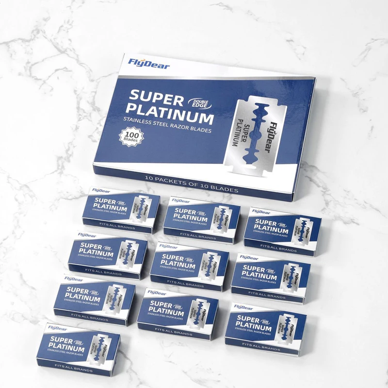 Stainless Steel Razor Blade Old-Fashioned Manual Double-Sided Razor Blade Hairdressing Barber Shop Tools photo 6