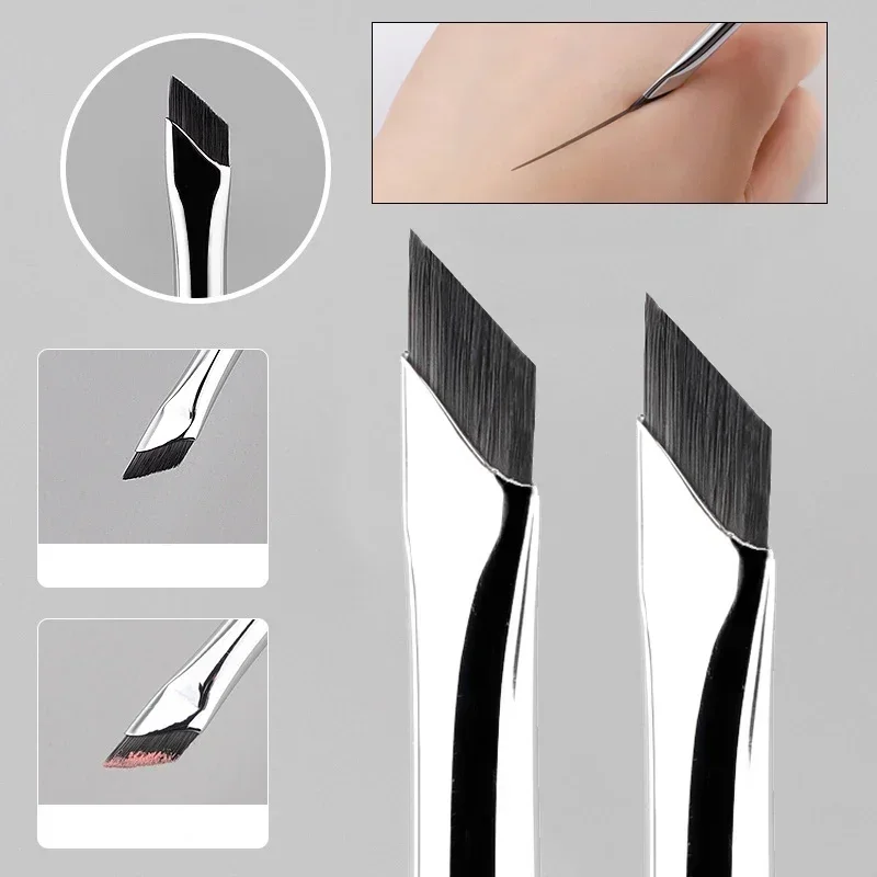 2/5Pc Karsyngirl Upgrade Blade Eyeliner Brush Ultra Thin Fine Angle Flat Eyebrow Brush Under The Eyes Place Precise Detail Brush photo 1