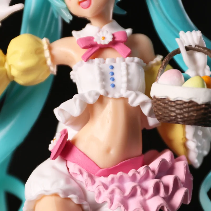 23CM Hatsune Miku Anime Figure Kawaii Pvc Model Doll Action Figurals Rabbit ears Collect ornaments Christmas Toys gifts photo 5
