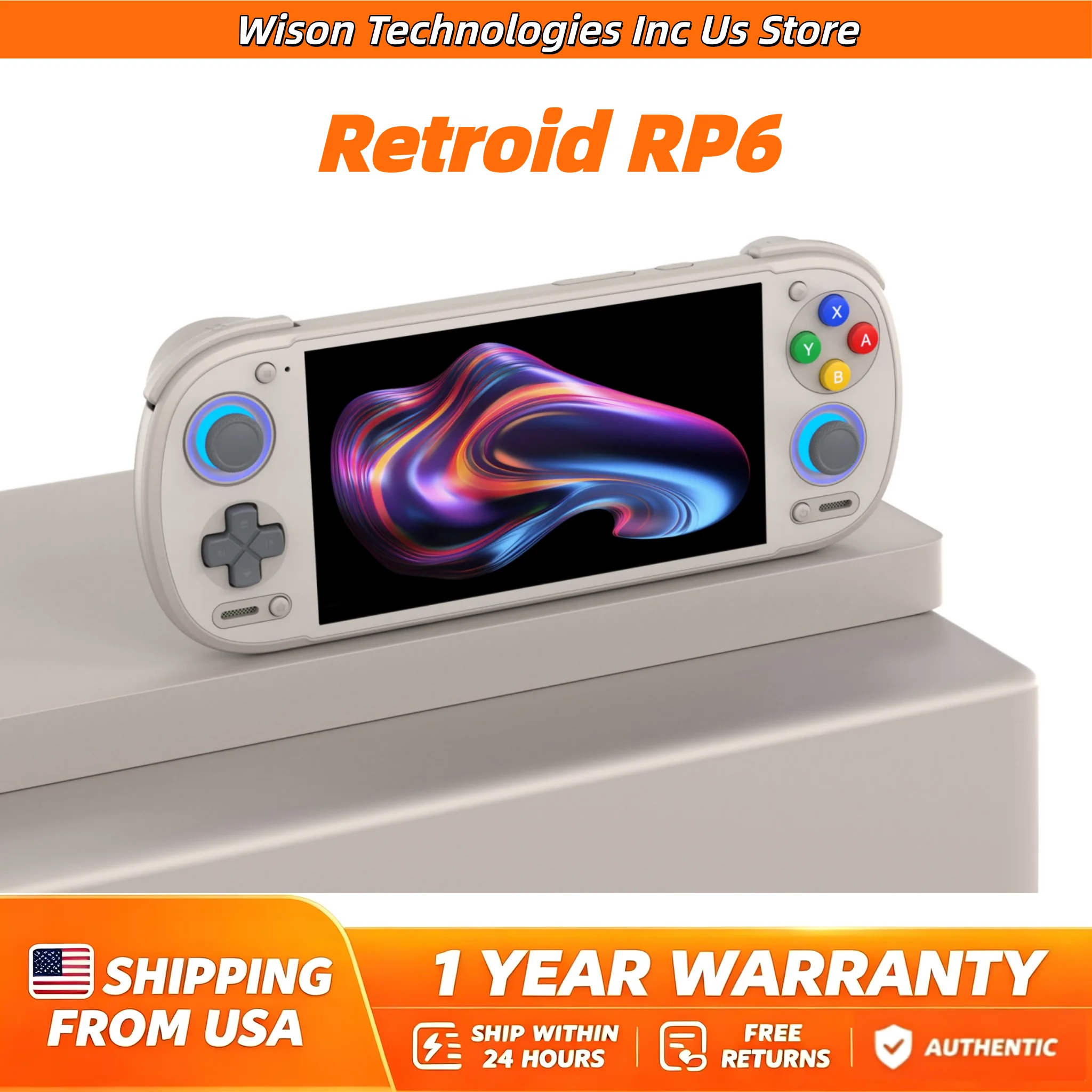Retroid Pocket 6 Joystick Handheld Game Console Android 13 OS 5.5inch 6000mAh Support Wi-Fi7+BT5.3 Videogame Retro Console RP6 photo 1