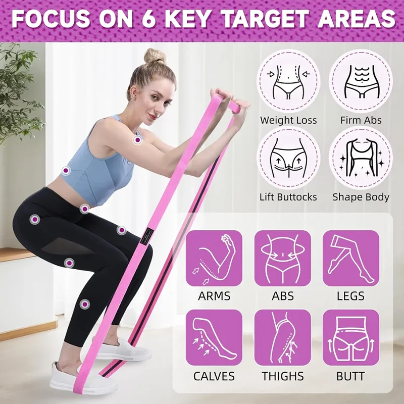 3Pcs Fabric Resistance Hip Booty Bands Glute Thigh Elastic Workout Squat Circle Stretch Fitness Strips Loops Yoga Gym Equipment photo 2