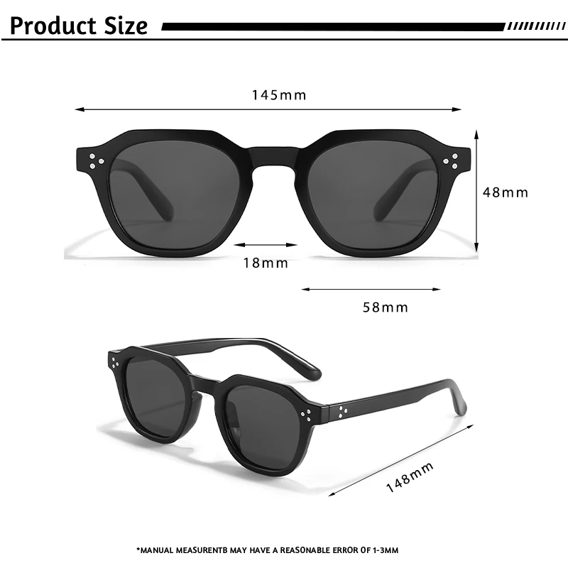 CATERSIDE Retro Polarized Sunglasses Men Ultralight TR90 Frame Polygon Women Sun Glasses Outdoor High Quality Travel  Eyewear photo 5