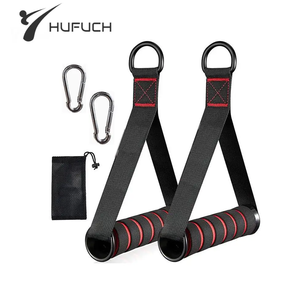 Resistance Bands Handle Bar Attachment Station Fitness Pulley Strap Exercise Home Gym Training Accessories Workout Equipments photo 1