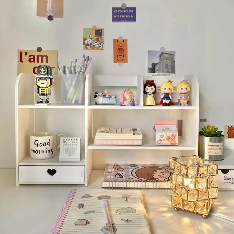Double-Layer Desktop Organizer Rack Stationery Office Desk Accessories Storage Desktop Cosmetics Organizers Storage Shelf photo 1