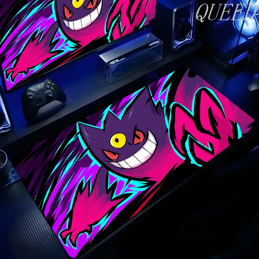 Laptop Black Gaming Accessories Mouse Pad Keyboard Non-slip Rug PC Japan Anime P-pokemon Gengar Mousepad Gamer Keyboard Carpet photo 5
