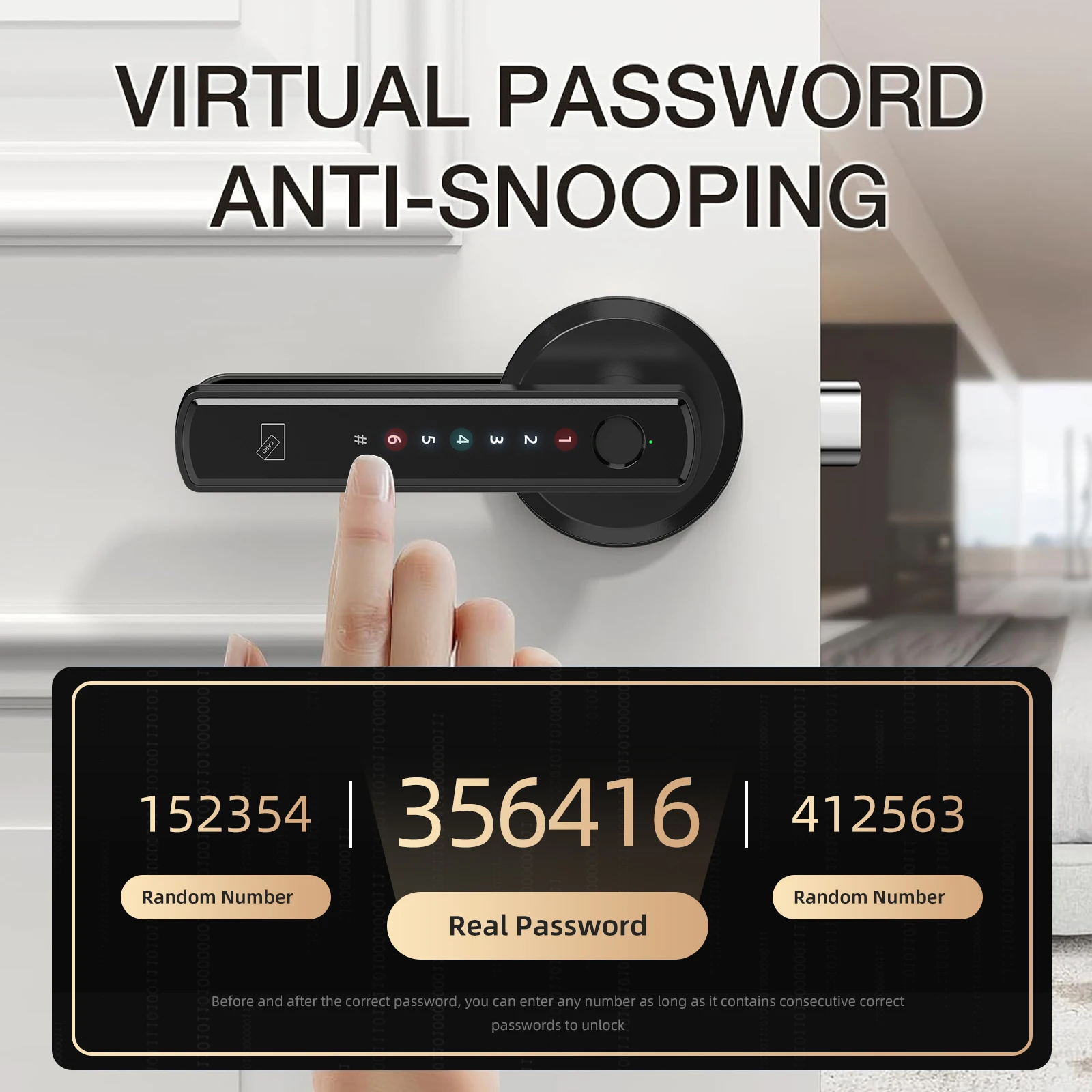 Viladepot Smart Lock Fingerprint Door Lock App Control Passcode Unlock Electronic Touchscreen Keypad photo 4