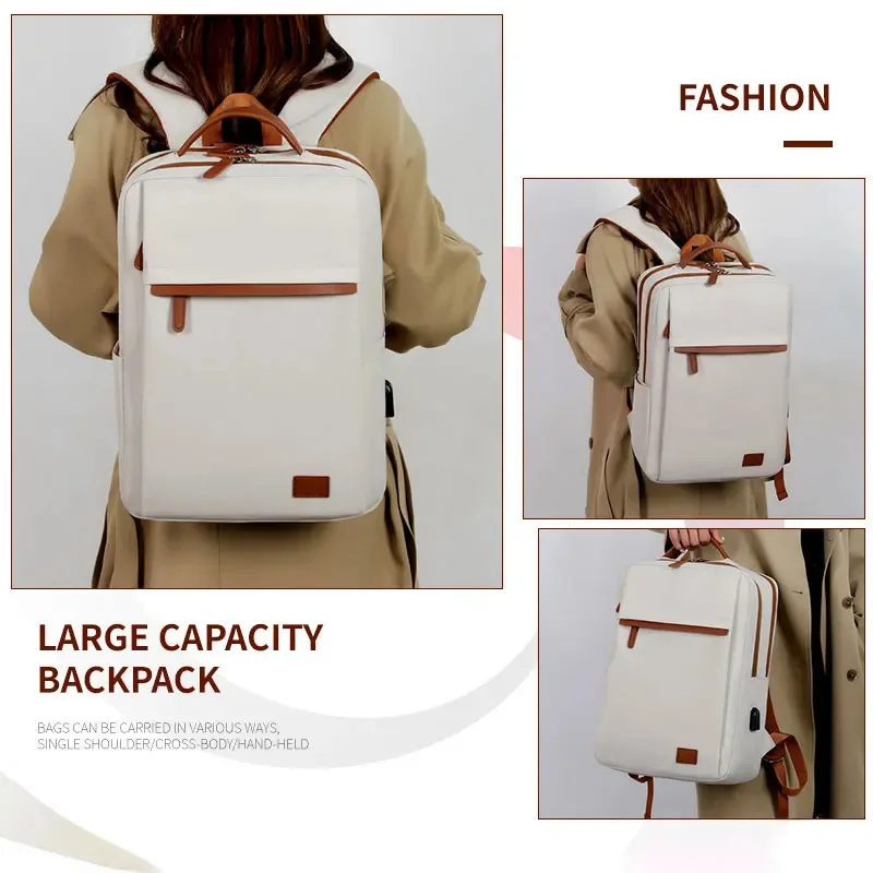 Fashionable and Simple Large-Capacity Backpack Daily Commuting Office Computer Bag photo 4