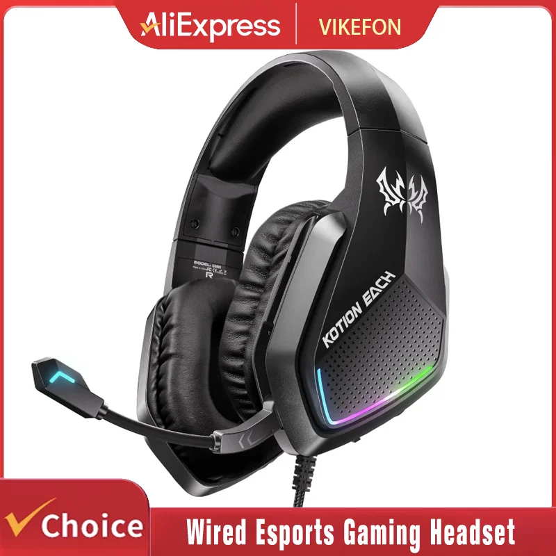 Over-Ear Wired Esports Gaming Headset With Microphone, Lightweight Design For Comfortable Wearing, Equipped With Powerful Driver photo 1