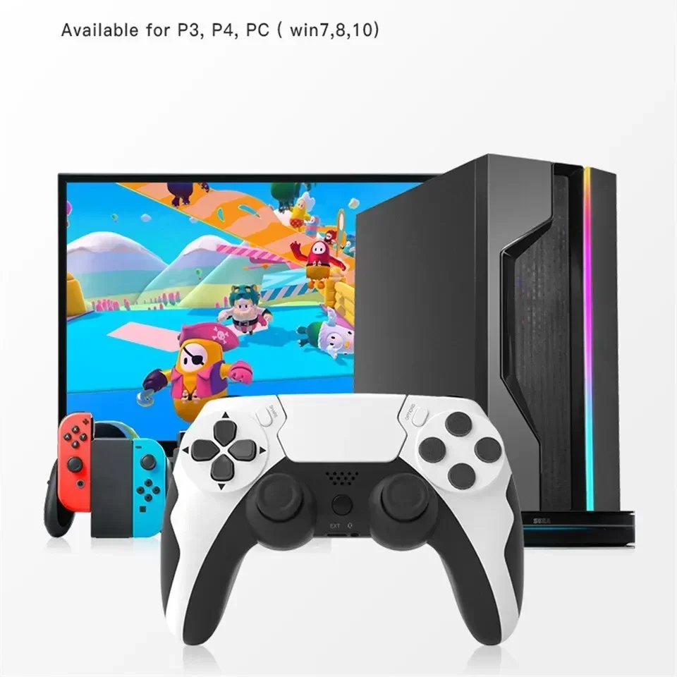 GAMINJA New Wireless Gamepad P48 with Six Axis Gyroscope Game Controller For PS4 PS3 Console Dual Vibration PC Joystick photo 4