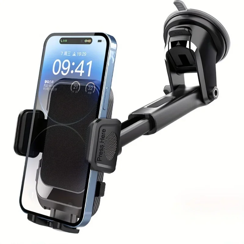 Car Phone Holder Sucker Mount Stand Suction Cup for iPhone15 Xiaomi Huawei Samsung - Universal Mobilephone Bracket Support photo 2