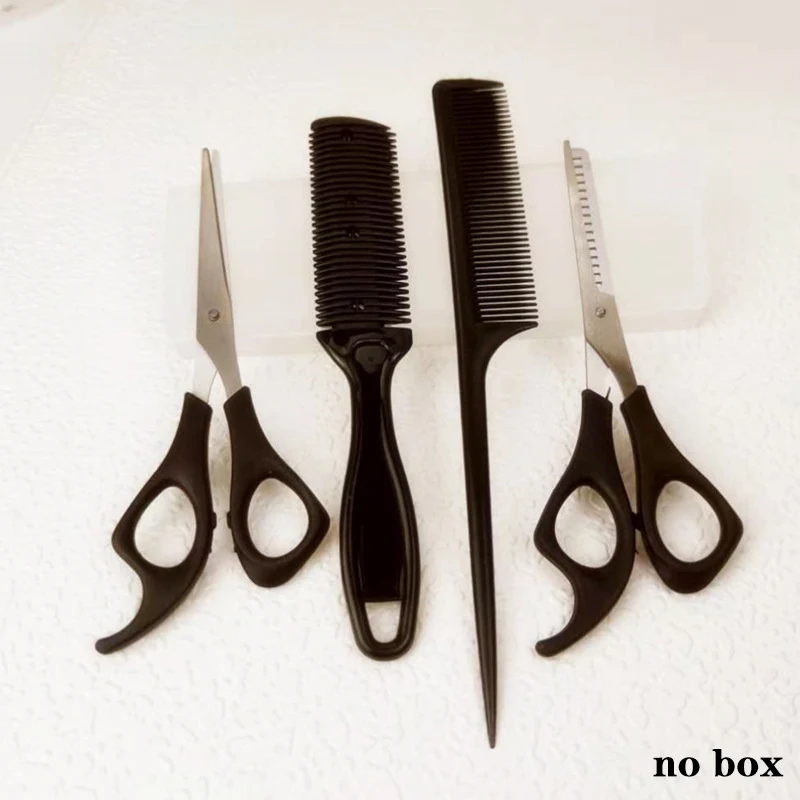 New#4PCS Hair Scissors Hairdressing Barber Scissors Thinning Cutting Shears Haircut Hair Style Tool Grooming Supplies photo 3