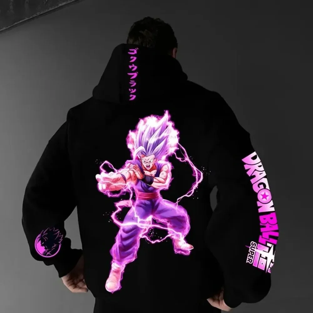 2026 Dragon Ball Men's Hoodie Sweater Gohan Japan Anime Boy Children's Harajuku Long Sleeve Top Comfortable Parent-Child Wear photo 2