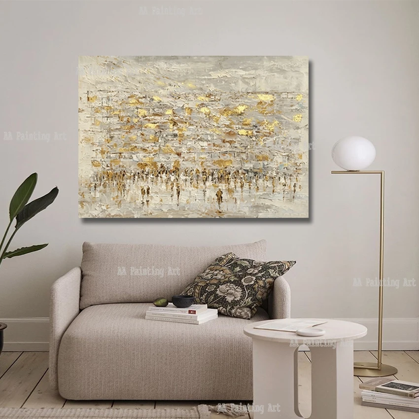 Large Luxury Canvas Art, Jewish Artwork Home Decor, Jerusalem Western Wall Orginal Oil Painting Canvas Picture, Handpainted Art photo 3