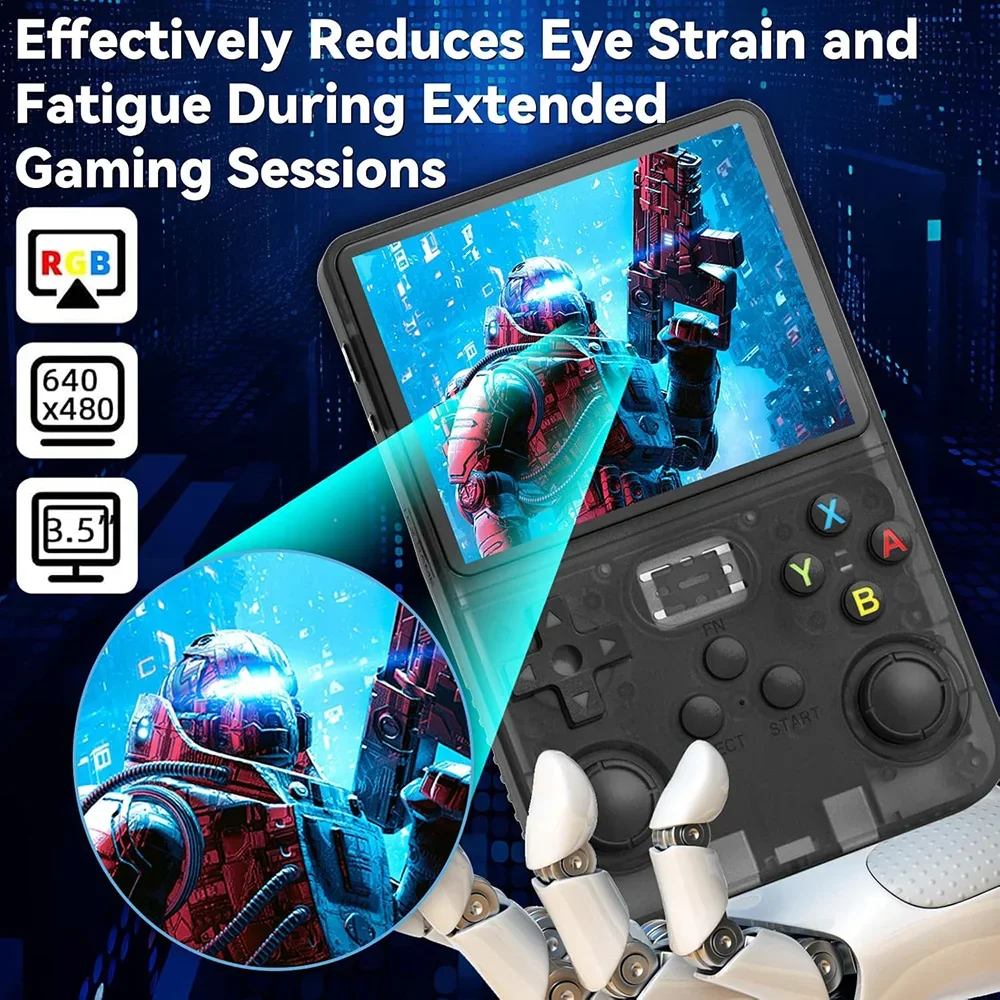 R36S Classic Retro Game Console with ARKOS System Video Games Single Card Portable Hand-held Gaming Console Kids Gift 3.5 Inch photo 3