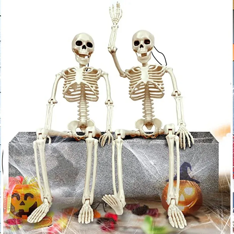 40cm Human Shape Bones Posable Skeleton,Haunted House Horror Props,Halloween Skull Skeleton Party Home Decorations DIY Supplies photo 2