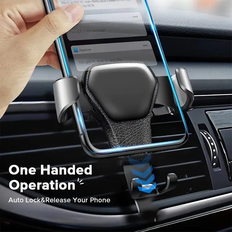 Car Phone Holder Gravity Mobile Stand GPS Support Auto Air Vent Mount for IPhone 18 17 16 15 14 13 12 Pro Max Xr Xiaomi Samsung photo 2