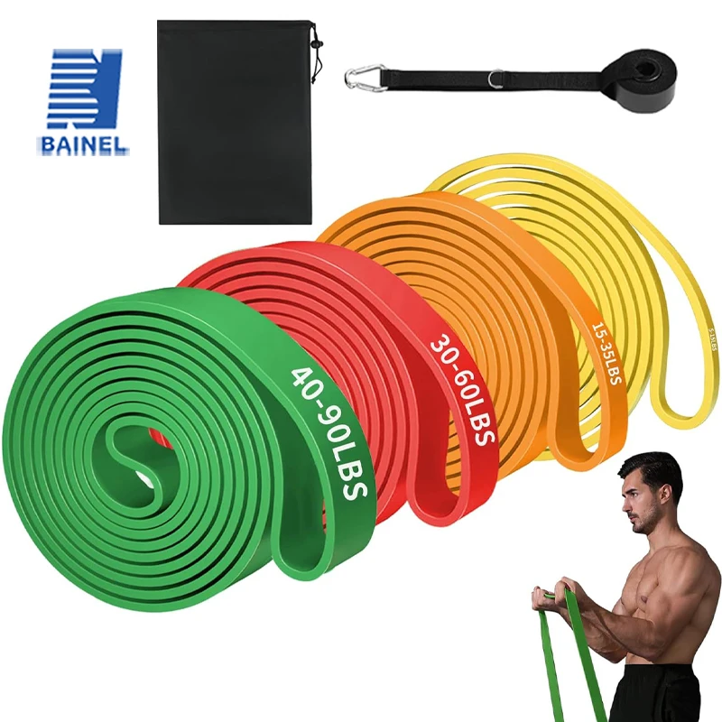 Exercise Resistance Bands Natural Latex Elastic Rubber Workout Fitness Equipment Expander Elastic Rubber Bands for Home Gym photo 1