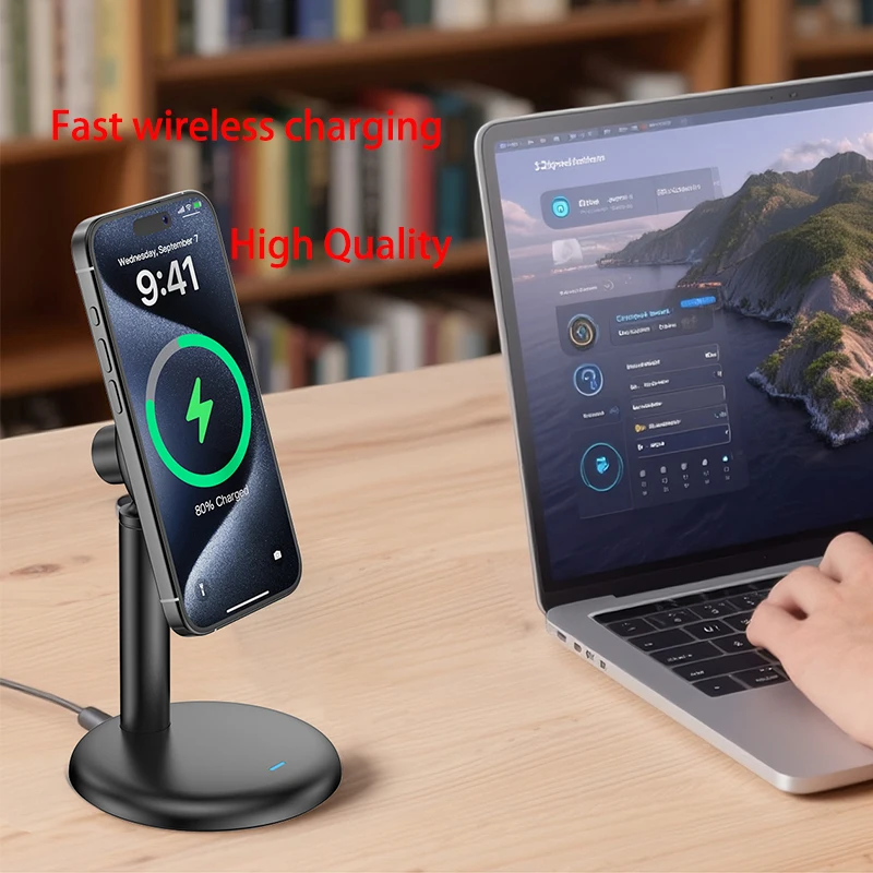 2025 New Arrival Gadgets Item Qi2 Strong Magnetic Wireless Chargers for iPhone Samsung Fast Charger Phone Holder photo 3