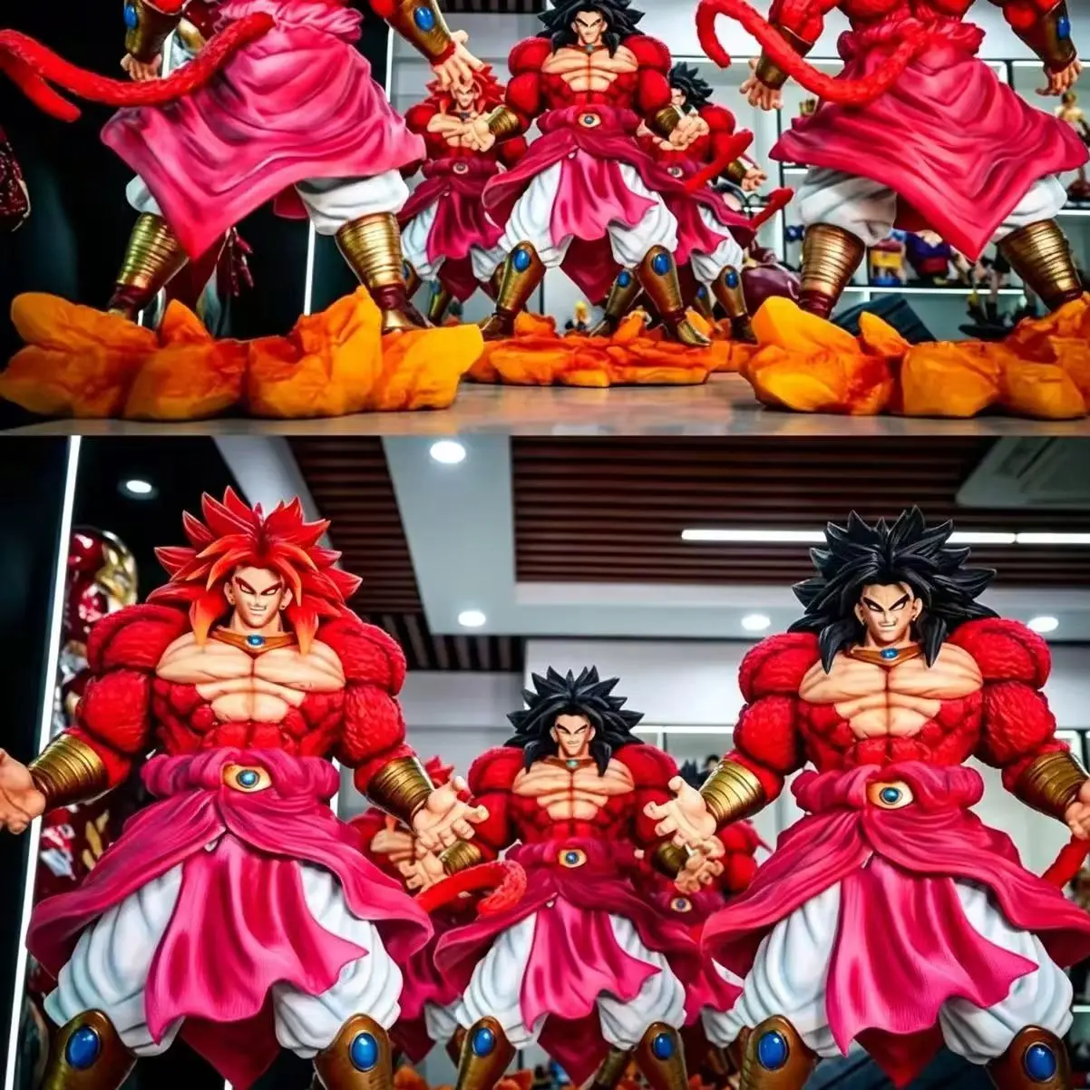 Dragon Ball Z Broly Super Saiyan 4 Anime Figure GK Statue Red Hair Black Hair Ver. PVC Action Figurine Model Collection Desktop photo 4