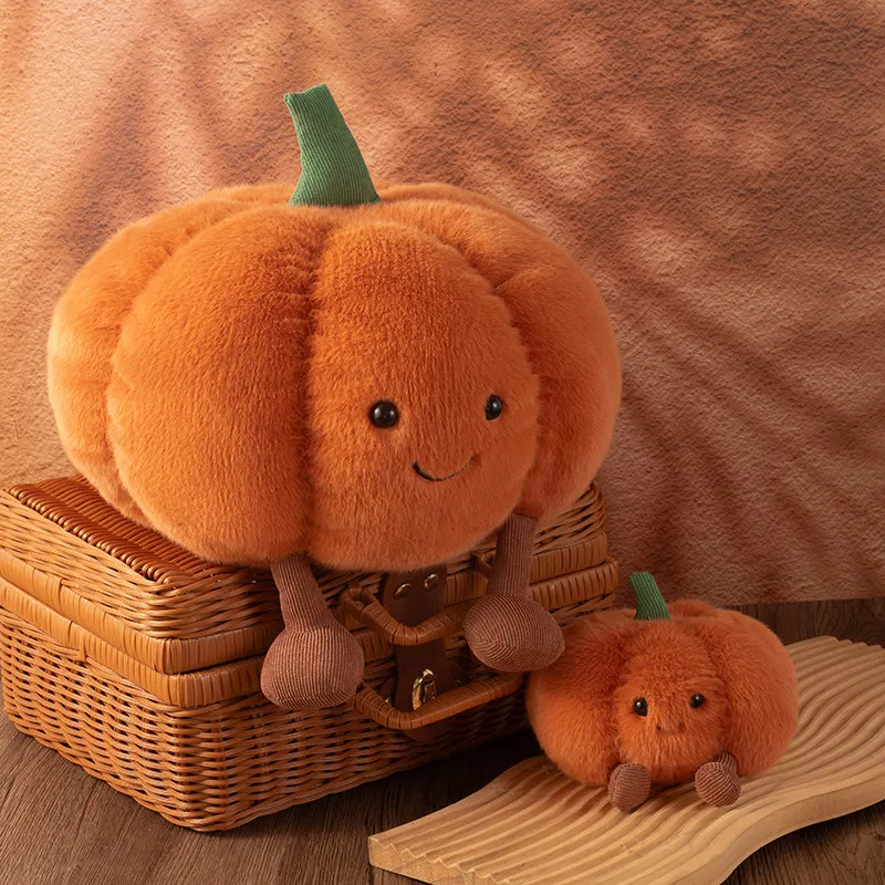 Soft Cartoon Pumpkin Stuffed Doll Cute Plush Toy Halloween Decor Pillow photo 6