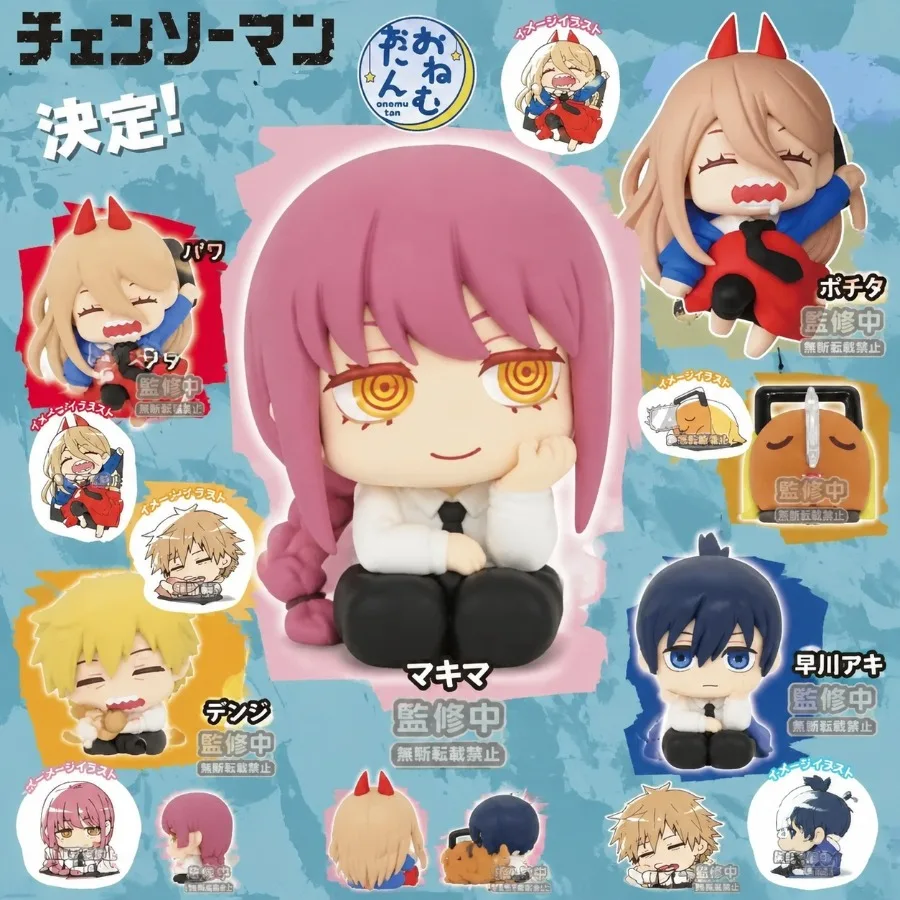 3 inch Chainsaw Man Sleeping Action Figure Kawaii Power Denji Cutecore Anime Figurines Aki Makima Pochita Collection Toy Gift photo 1