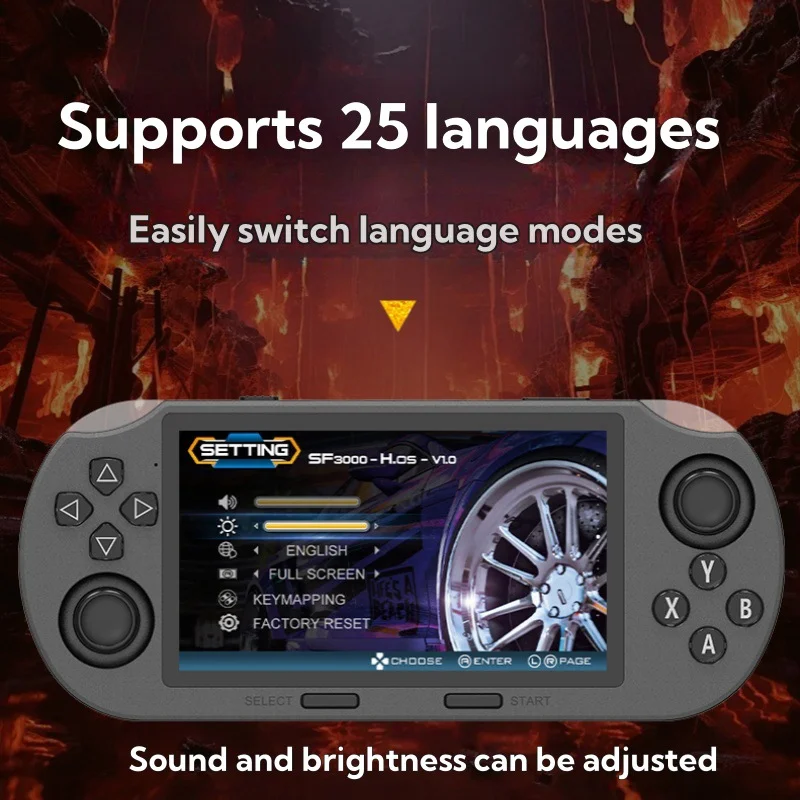 SF3000 Retro Handheld Video Game Console Linux System 4.5 Inch 854*480 IPS Screen 3000mAh Portable Pocket Video Games Player photo 4