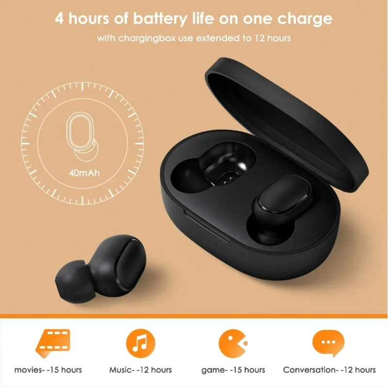 XIAOMI Redmi  Airdots 2 Wireless Bluetooth Headset with Mic Earbuds Fone Bluetooth Earphones TWS Wireless Headphones photo 2