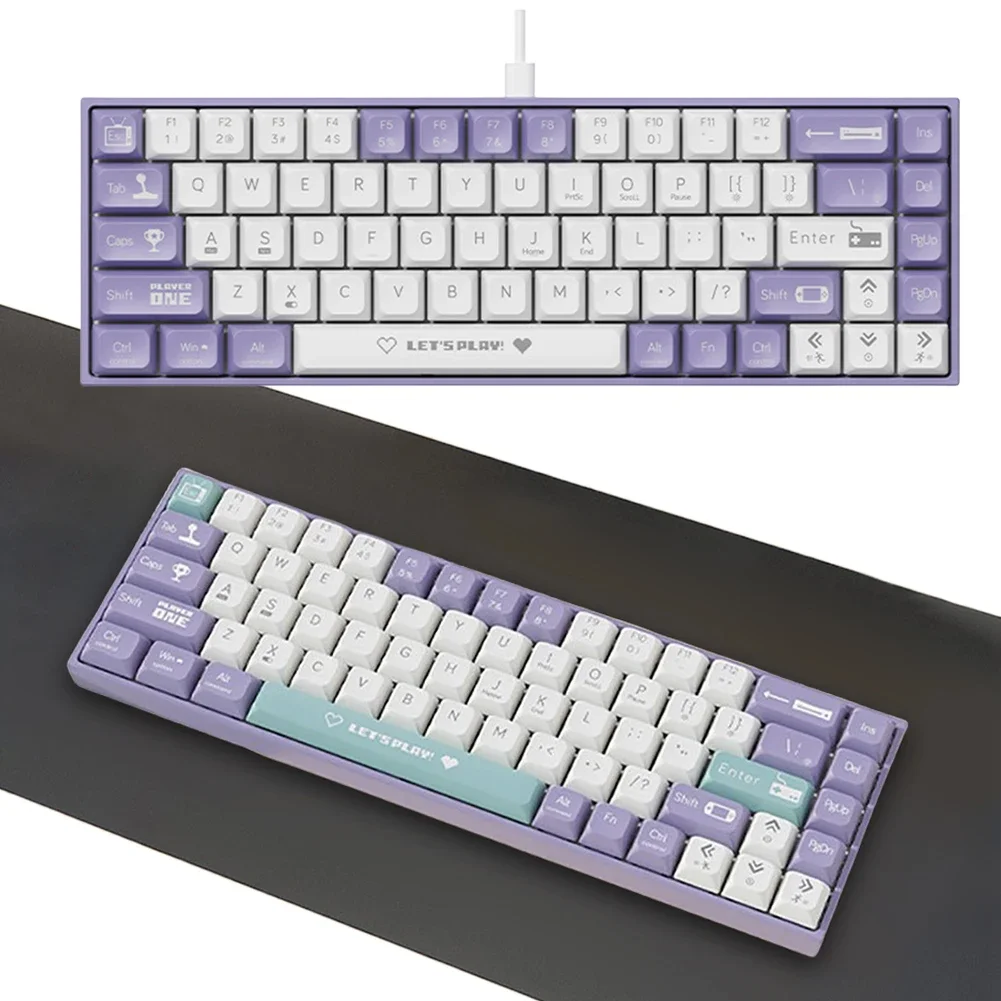 Compact Mechanical Gaming Keyboard with RGB Backlit Computer Keyboard Hot Swappable Keyboard for Windows Laptops and PC Gamers photo 1