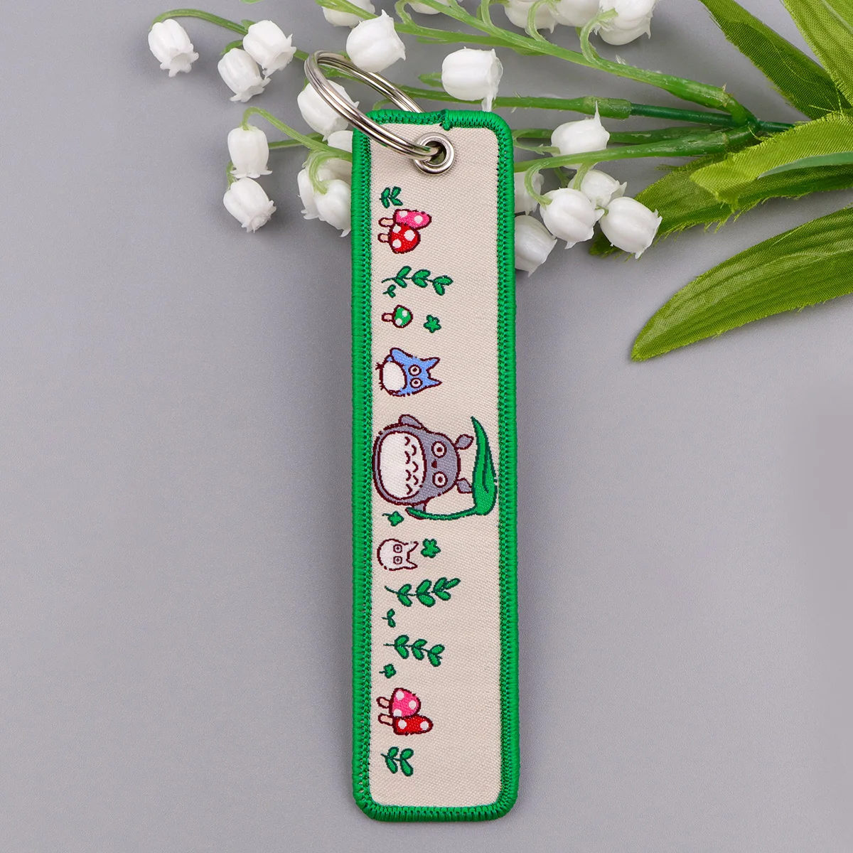 Manga Embroidered Keychains Key Fobs Key Tags Cute Cartoon Key Rings for Bags Cars Collectible Gifts for Anime Fans Accessories photo 2