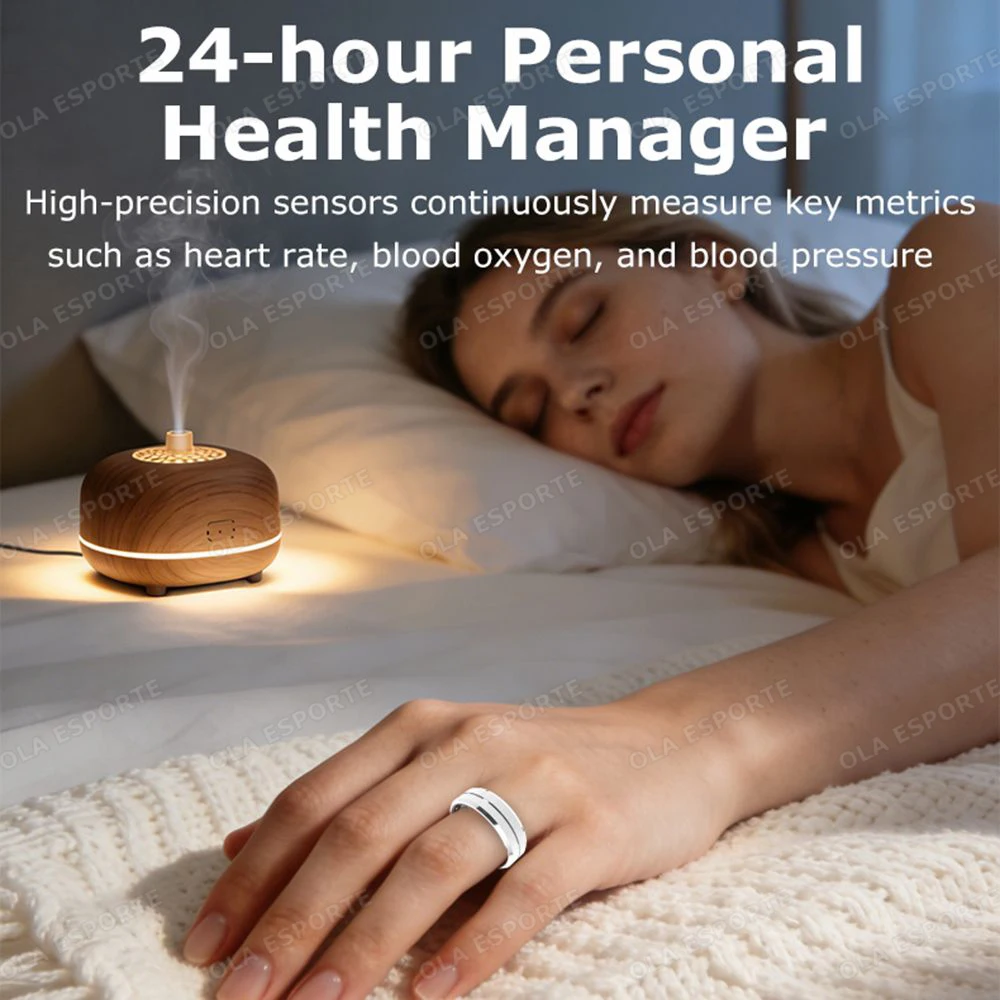Smart Ring Heart Rate Blood Oxygen Real Time Health Monitoring 128 Exercise Modes Remote Control Smart Ring For Men Women R12 photo 2