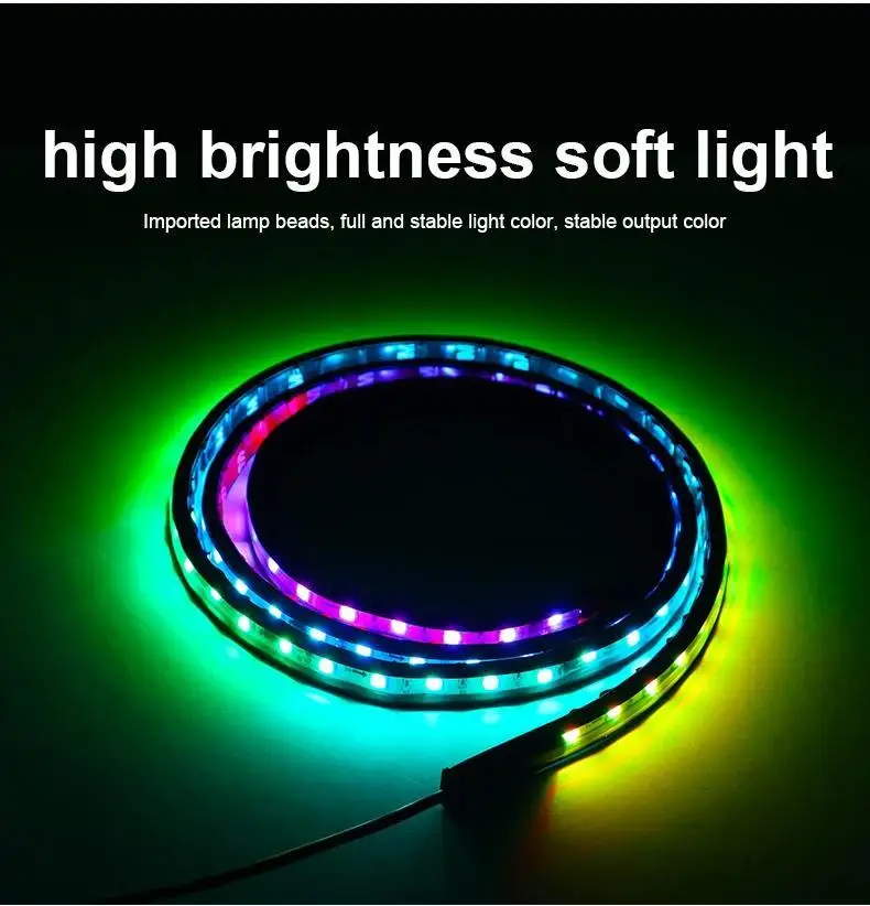 24V LED Strip Lights Trucks And Vans Neon Light Bar RGB Colors Flashing Atmosphere Lamp Easy to Install Suitable for Scenarios photo 4