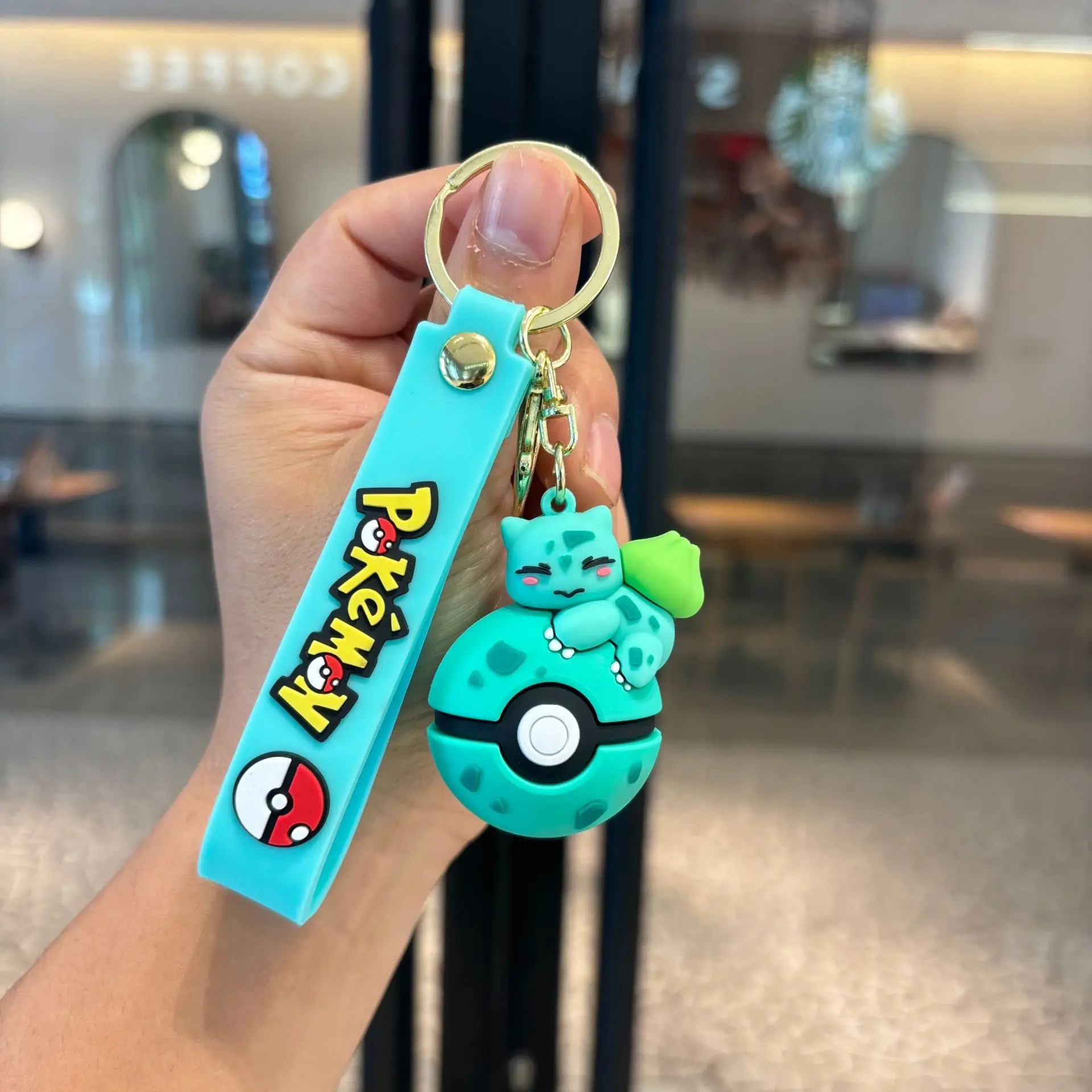 Pokémon Poké Ball Keychain Set, Pikachu Eevee Charmander figure Keychain, Anime Collectible Key Ring for Bag Backpack Gift photo 2