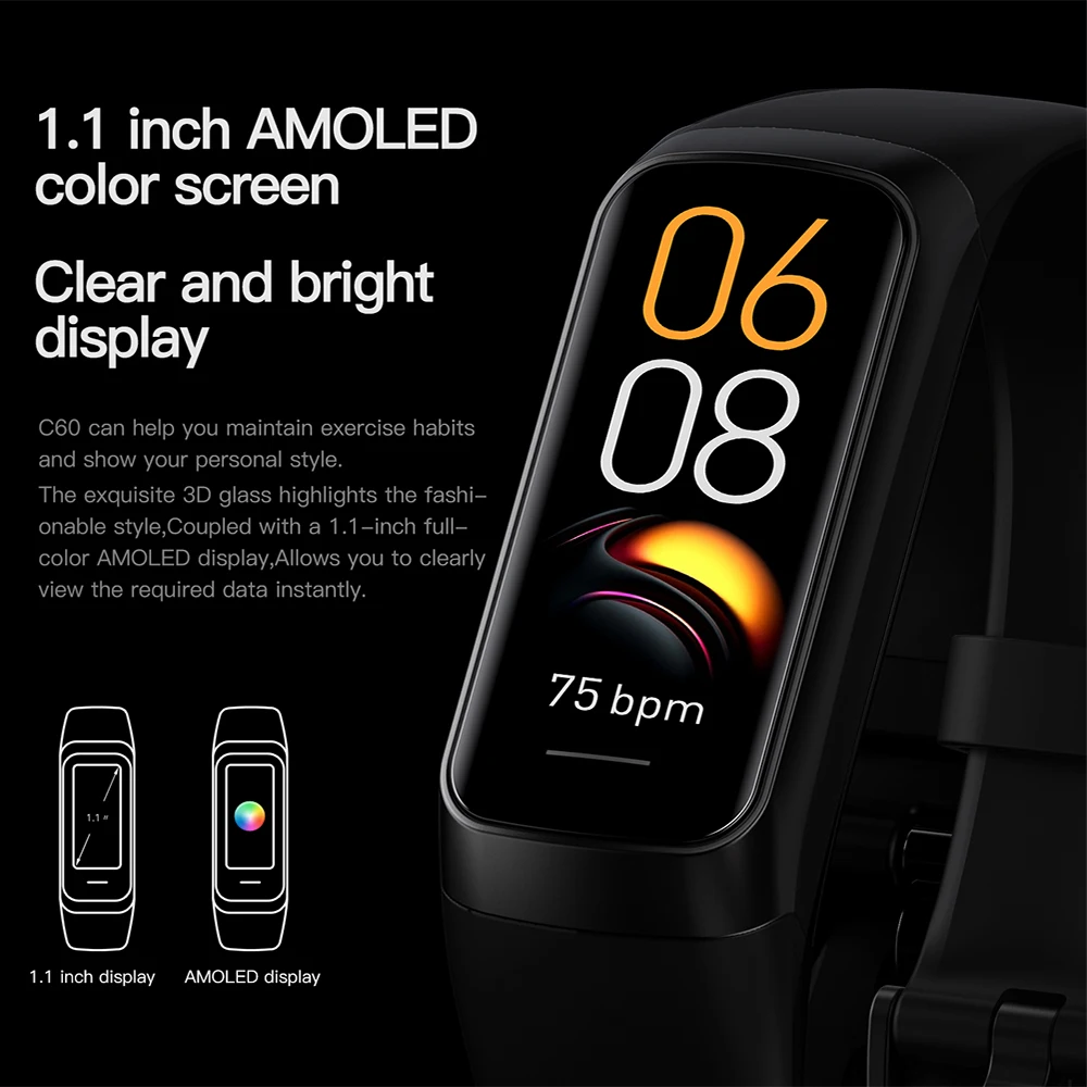 AMOLED Smartwatch Body Temperature Monitor Fitness Clock Sports 3ATM Waterproof Men Smart Watch Band for Women IOS Android 2026 photo 2
