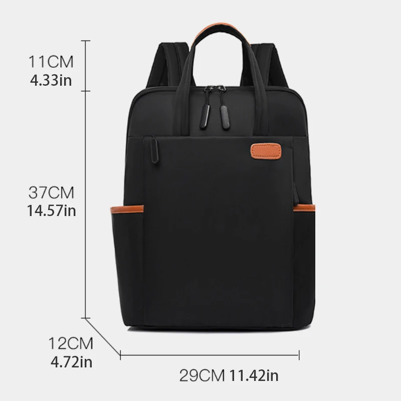 Laptop backpack with multiple pockets, adjustable shoulder straps, zipper closure, multi-purpose, school backpack photo 6